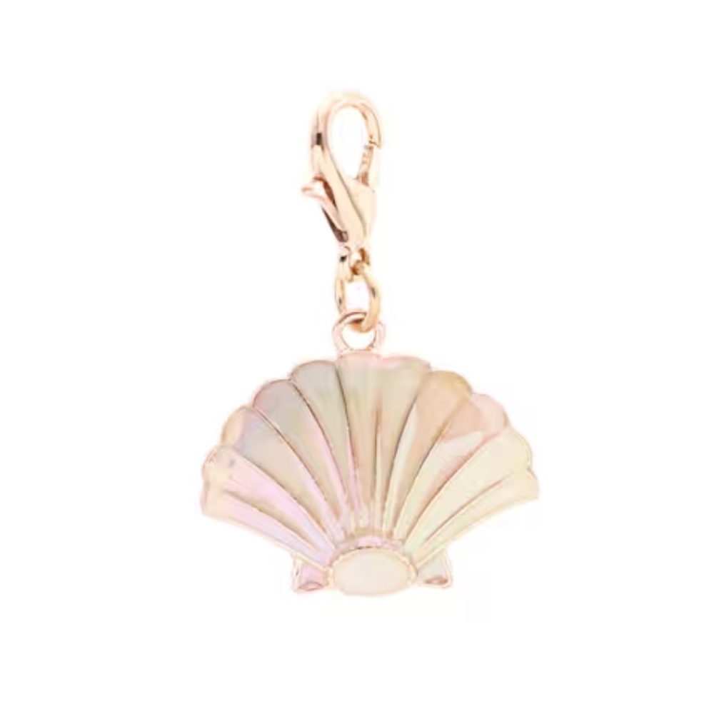 Pink White Gold Shell Charm - Picture 3 of 6